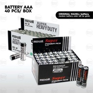 【NEW】 (1 BOX / 40 PCS) ORIGINAL MAXELL JAPAN SUPER HEAVY DUTY BATTERY R6P AA & R03 AAA Bateri 电池 Edi