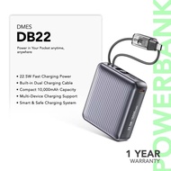 『CCC & QR CODE CERTIFIED』 DMES DB22 10000mAh Power Bank 22.5W Fast Charge