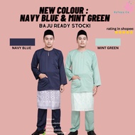 [NEW COLOR] Baju Melayu Teluk Belanga  Berpesak MINT GREEN and NAVY BLUE 2022
