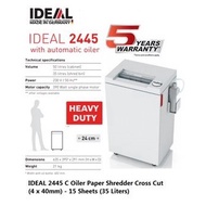 IDEAL 2445 C Oiler Paper Shredder heavy duty (35 Liters) (Cross Cut, Office Automation, Office Shredder