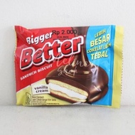 Biskuit BETTER SANDWICH - biscuit lapis cokelat krim vanila - vanilla cream