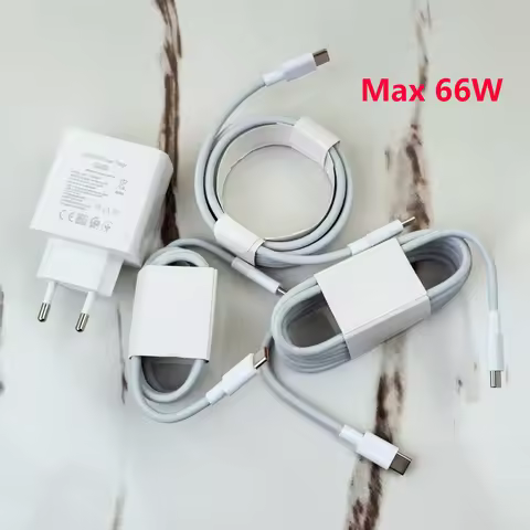 HONOR 66W Dual Ports Charger EU SuperCharge USB A/C PD Power Adapter 6A PD Type C Cable For Magic V5
