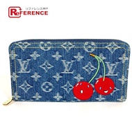 LOUIS VUITTONRFIC 村上隆聯名版 Monogram Denim Cherry LV × TM Zippy 長錢包