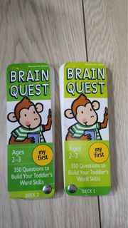 英文小書 Brain quest 6 本  2-3，3-4，4-5 歲