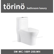 torino  WC 1009 One Piece  Wash Down Water Closet 250mm 10 Inch S-Trap Toilet Bowl (Jamban) 马桶