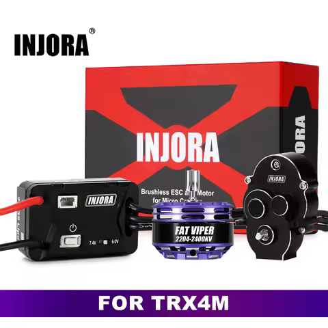 INJORA MBL32 G2 Waterproof Brushless ESC & 2204 Fat Viper Outrunner Motor for 1/18 TRX4M