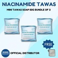 Niacinamide Mini Tawas Soap 50g | 3 pc | Mini Edition | Deodorant Soap | Anti perspirant| Whitening