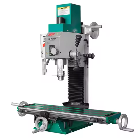 FS-7532D Conventional Automatic Variable Speed Digital Display Wood Metal Feed Drilling and Milling 