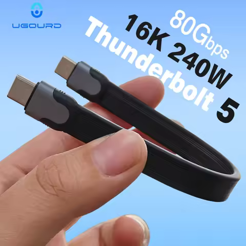 UGOURD High Cost-effectiveness of Thunderbolt5 80Gbps Data Cable USB5 USB4-V2 USB-C Cable High Quali