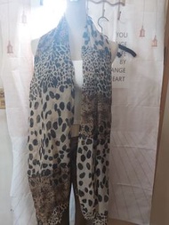 豹紋近新超美絲紗圍巾zara,喜歡豹紋別錯過哦