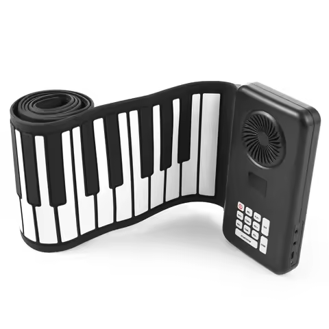 88 Key Portable Piano Handroll Electronic Piano Environmental Silicone Foldable Piano Home Practice 