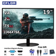 Monitor PC 19Inch Monitor Gaming 75HZ Wiht VGA HDMI Lcd Monitor Display Screen 19Inch Gaming monitor
