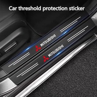 NASTA 60X7CM Carbon Fiber Car Door Threshold Protective Sticker for Mitsubishi Asx Lancer Pajero asx