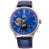 Orient Mechanical Sun Moon RA-AS0103A10B RA-AS0103A Leather Blue Analog Watch