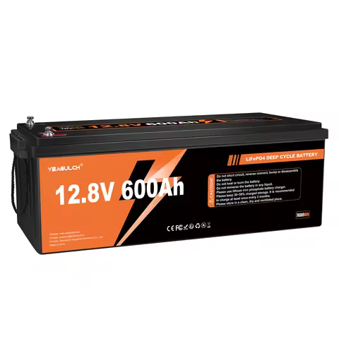 Yeagulch 12V 600Ah LiFePO4 Lithium Battery 7680Wh Power with 200A BMS 15000 Deep Cycles for RV Solar