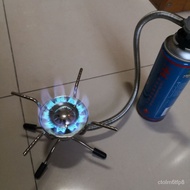 B❤Stove Camping Windproof Outdoor Portable Gas Stove Foldable and Portable Stove Card Type Gas Stove Hiking Outdoor Gas