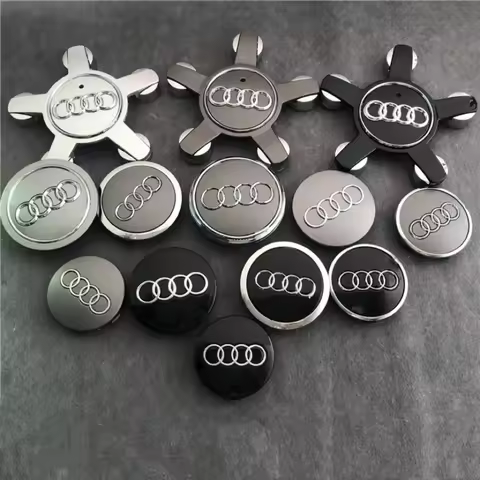 AUDI Wheel Center Cap Hub Covers 4pcs/Set 60mm 61mm 68mm 69mm 135mm Car Styling Badge for A3 A4 A5 A