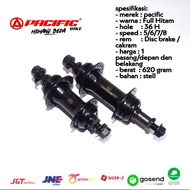 hub freehub pacific ulir drat 36 hole Disc brake hitam 5 6 7 8 speed