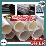 🏷️BLACK/White 6.5FT Conduit PVC Wiring Pipe DIY Pipe Sirim Standard🎍Konduit Paip📌Home, Electric, Wir