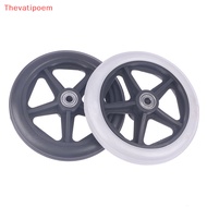 [Thevatipoem] 6 Inch Wheels Smooth Flexible Heavy Duty Wheelchair Front Castor Solid Tire Wheel Wheelchair Replacement Parts HOT