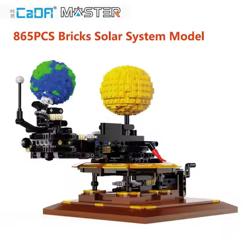 Cada 865PCS Bricks Solar System Model Building Blocks Set DIY Assembled Bricks Science Experiment Ed