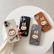 GC187 Sweet Labubu Character Cute 3D Leather Silicone Case - Softcase Casing hp Compatible for iphon
