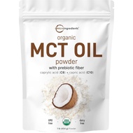 Micro Ingredients Organic MCT Oil Powder with Prebiotic Fiber,1 Pound (16 Ounce) | C8 MCT Oil for Co