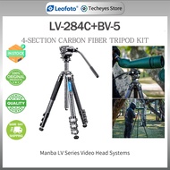Leofoto LV-284C Carbon Fiber Video Tripod with Center Column 4 Section