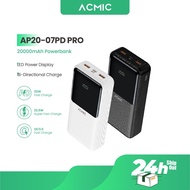 ACMIC AP20-07PD PRO Powerbank 20000mAh LED Indikator fast charging power bank PD20W Type-C [24 Month
