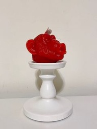 全新EYE CANDLE STUDIO 手工造型香芬蠟燭 猴子 紅色