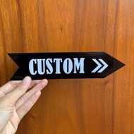 Custom Directional Arrow Shape Instruction Board | Custom Sign Board Acrylicbebas