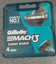 Gillette Mach3 Mach 3  refill  Blade clean shave ( 4 pcs  / 2 pcs )