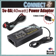 5v 8A Power Adapter 5v 40watt 5.5mm * 2.5mm compatible 5.5mm x 2.1mm 5v Power Supply