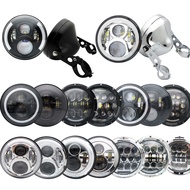 7Inch Led Motorcycle Headlight 40W/60W/75w/80W/90W and 7inch Shell Housing Headlight Brackets For H 