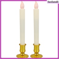 luolandi 2 Pcs Candles Xmas Party Church Decors Christmas Aromatherapy LED Pp