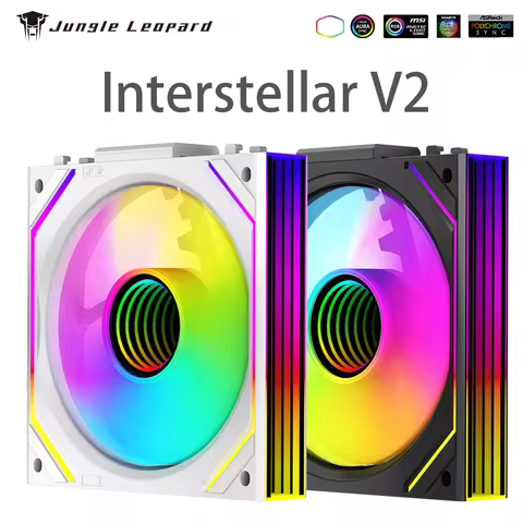 120mm ARGB Case Fan with Dual Side Infinity Mirror Cableless For Computer Water Cooler | Jungle Leop