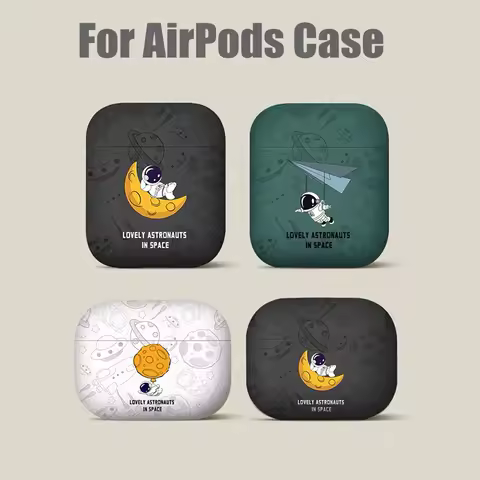 Astronaut Case for AirPods 4 3 4th Case for AirPods Pro 2 1 Pro2 USB C Cover Moon Earphone Funda for