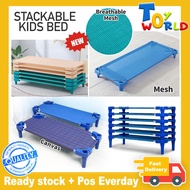 STACKABLE KIDS BED Kindergarten Nursery katil budak taska canvas/mesh