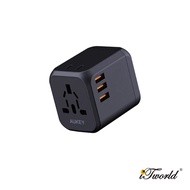 AUKEY Universal World Travel Adapter with 30W PD Port - Black PA-TA04 608119199044