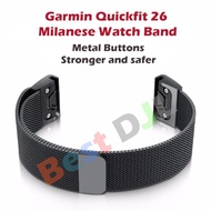 Milanese Garmin Quickfit 26 Fenix 5X D2 Descent Quatix Tactix Strap Accessories