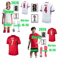 2026 GB KANE Jersey kid suit 2026 world soccer clothe FODEN RICE SAKA EZE BELLINGHAM ROGERS JAMES GU