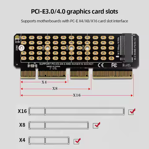 M2 NVME Expansion Card M.2 M-Key Accelerator Card SSD To PCIE4.0 M.2 To PCI-E4.0 Converter Support 1