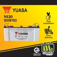 [Installation Provided] Yuasa N120 115F51 Heavy Duty Conventional Battery Car Battery Bateri Kereta