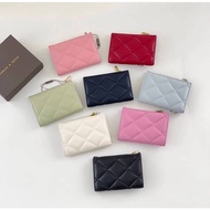 New CNK Rhombus Square Short Card Holder Wallet