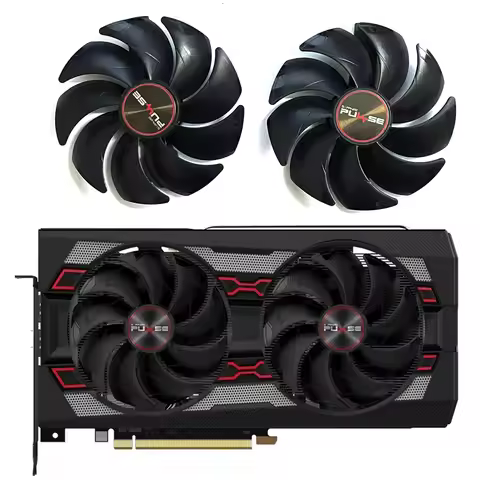 2pcs 95mm FD10015M12D 6pin RX5700 XT GPU Cooling Fan For Sapphire RX 5500 5600 5700XT Pulse Cooling 