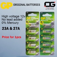 Original GP Battery 23A / GP 27A Remote / Alarm Alkaline Battery / Car Remote / Autogate / Controller / Camera