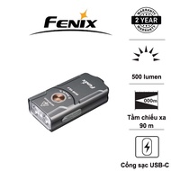 FENIX E03R v2 keychain flashlight, 500lm brightness, 90m range, USB C charging