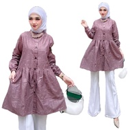 Tunik Batik Pekalongan-Katun Prima-lengan manset-Wudhu Friendly-M L XL XXL XXXL Balon dicuci dengan 