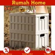 64L Portable Outdoor Collapsible Storage Box Foldable Car/Trunk/Home Organiser Camping Box