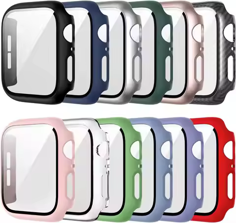 Glass+Case for Apple Watch Ultra 49mm 45mm 44mm 41mm 40mm Accessories PC Screen Protector Cover iwat